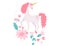 Unicorn magical horse fantasy animal vector illustration