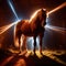 Unicorn, mystic legendary creature, glowing light painting aura illuminated