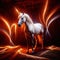 Unicorn, mystic legendary creature, glowing light painting aura illuminated