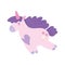 Unicorn mystic magic fantasy animal cartoon isolated icon design