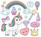 Unicorn and objects theme image 1