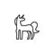 Unicorn outline icon