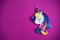 Unicorn over colorful background