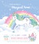 Unicorn party invitation card