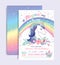 Unicorn party invitation card