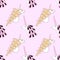 Unicorn pattern with pink translucent background