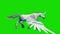 Unicorn Pegasus Winged Horse Flycycle Loop Green Screen 3D Rendering Animation