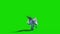 Unicorn pegasus winged horse run back green screen 3D rendering animation