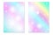 Unicorn rainbow background. Holographic sky in pastel color. Bright hologram mermaid pattern in princess colors.