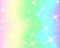 Unicorn rainbow background. Holographic sky in pastel color. Bright mermaid pattern in princess colors. Vector illustration.