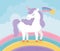 Unicorn rainbow shooting star fantasy magic dream cute cartoon