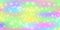 Unicorn rectangle background with rainbow mesh. Kawaii universe banner in princess colors