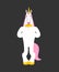 Unicorn scared OMG. Magic horse Oh my God emoji. Frightened Fairy Beast. Vector illustration