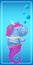 Unicorn seahorse Bookmark concept magazine, book, poster, abstract, element The Theme Of Mermaids vector illustration
