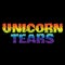 Unicorn tears. Vector hand drawn lettering isolated