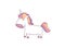 Unicorn vector illustration. Cute baby pony for fairy animal concept