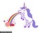 Unicorn Vomiting Rainbow and flowers