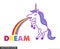 Unicorn Vomiting Rainbow and Word Dream