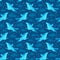 Unicorns Blue Seamless Pattern