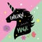 Unicorns Horse Cute Dream Fantasy Cartoon Character Vector Illustration