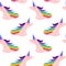 Unicorns seamless vector pattern. Cute unicorn repetition background.