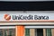 UniCredit bank sign, is an Italian global banking and financial services company. Its network spans 50 markets in 17 countries.