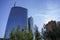 Unicredit Tower from Biblioteca degli Alberi in Milan, Italy