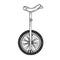 Unicycle bicycle sketch engraving vector