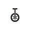 Unicycle filled outline icon