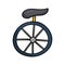 Unicycle for performing tricks, vector cartoon