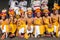 Unidentified balinese young artists preparing for Galungan celebration in Ubud, Bali.