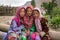 Unidentified Balti girls poses for a photo in Turtuk village on the border with Pakistan, Ladakh, India