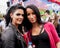 Unidentified beauty womans during Gay pride parade