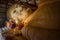 Unidentified Buddhism neophyte prays in Shinbinthalyaung Temple