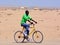 Unidentified child biking in Mondesa slum of Swakopmund