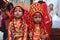 Unidentified children dressed as Kumari