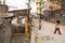 Unidentified children play while their parents are working on dump.