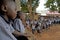 Unidentified children in township school near Kampala.