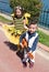 Unidentified Cute little girl with Bumble Bee costume and her brother posing