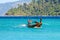 Unidentified fisherman and boat at Lipe island