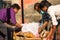 Unidentified local people during the cremation ceremony along the holy Bagmati River