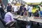 Unidentified local people played chess at Brick lane street