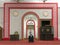 Unidentified Muslim man in sits down in solat position Masjid Muhammadiah, Ipoh, Perak.