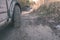 Unidentified offroad vehicles during a desert safari - vintage f