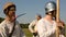 Unidentified participants in medieval period costumes during the Historical Reenactment Festival