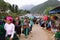 Unidentified people of diferent ethnic groups in Lung Phin market