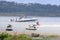 Unidentified people joying jet ski in Subic bay, Philippines