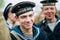 Unidentified re-enactor dressed as Soviet sailor