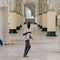 Unidentified Senegalese man walks in the Great Mosque of Touba,