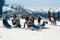 Unidentified skiers skiing on Whistler, Canada